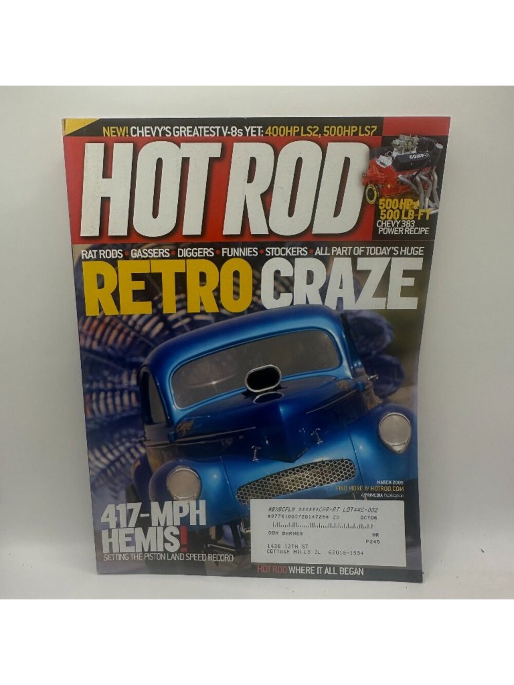 Hot Rod Magazine March 2005 Retro Craze 417-MPH Hemi Land Speed Performance Cars